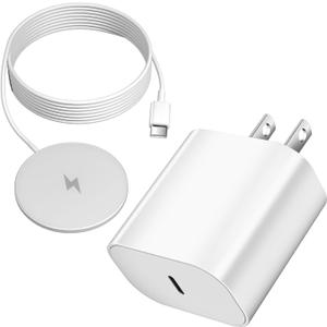 Magnetic Wireless Charger 15W Fast Apple Magsafe Charger,6FT Fast Magnetic Wireless Charging Pad & USB C Apple Fast Charger Block for iPhone 16 Pro Max/16 Pro/15 Pro Max/15Plus/14/13/12/AirPods3/2/Pro