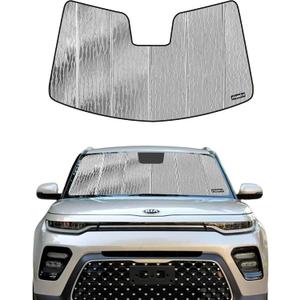 Pigenius Windshield Sunshade for Kia Soul 2020-2025 (Gen 3 / Chassis SK3) GT-Line, Reversible Silver/Black