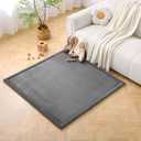 Hakuna Matte CloudSoft Play Mat - Dark Gray 50" x 50" Waterproof | Super Soft & Safe Baby Rug Luxury Nursery Decor Extra Thick Cushioned Comfort for Tummy Time & Play OEKO-TEX Certified