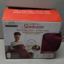 Sunbeam Electric Throw Royal Luxe Microplush Heated Blanket, 4 Heat Settings, 4-Hour Auto Shut-Off, Fast Heating, Warm and Cozy, Cabernet Red Color, 50" x 60"