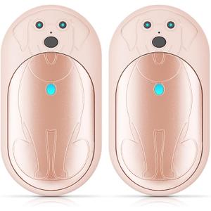 AI Hand Warmers Rechargeable 2 Pack, 6000mAh Electric Pocket Heater with 20H Heating, 3 Levels, Snap-On 2-in-1 Design, Winter Gift for Men & Women, Hiking, Hunting, Outdoor (Pink)
