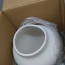 White Ceramic Vase - Large 11.8 Inch Tall Floor Vase for Centerpieces, Farmhouse Flower Vases, Rustic Minimalist Home Decor for Living Room, Enterway, Wedding (Sandstone White)