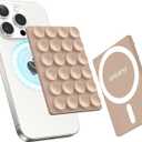 amBand Magnetic Suction Phone Mount Trendy Stocking Stuffers for Men Women Dad Mom Adults, Removable Brown Octo Cup Buddy Sticky Holder for Hands-Free Selfie/Video, Milk Tea