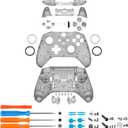 eXtremeRate Full Set Shell Buttons for Xbox One Elite Series 2 Controller, Clear Black Replacement Faceplate Back Plate Bottom Shell with Buttons for Xbox Elite Series 2 Core Controller - Model 1797