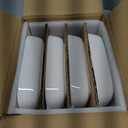 Foraineam 4 Pieces Bakeware Set, White Porcelain Baking Dish Bowl, 7.5 x 5 inch Rectangular Baking Pans for Cooking, Banquet and Daily Use