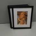 Vittanly 8x10 Picture Frame Set of 4, Display Pictures 5x7 with Mat or 8x10 without Mat, Engineered Wood with Shatter Resistant Plexiglass, Wall Gallery Photo Frames for Wall or Tabletop, Black