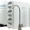 Aquasana SmartFlow Reverse Osmosis Water Filter System - High-Efficiency Under Sink RO Removes up to 99.99% of Fluoride, Arsenic, Chlorine, and Lead - Brushed Nickel Faucet