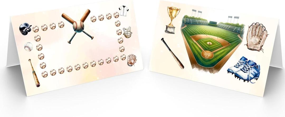 Baseball Table Place Cards - Set of 25 - Name Cards for Birthday Party Favors, Sports Themed Party Decorations (Baseball)