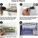 60" X 86" Plastic Vinyl Strip Door Curtain Kit with Hardware