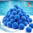 Pool Filter Balls for Sand Filter 4.5LB, Replace 150LB Sand, Reusable Pool Filter Media for Pool Pump, High Efficiency 3-5 Micron Filtration, Lightweight Filter Balls for Above Ground & Inground Pools