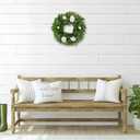 18 Inch Artificial Camellia Wreath for Front Door Spring Summer Door Wreaths Floral Wreath for Farmhouse Wedding Wall Mantel Porch Window All Season Indoor Outdoor Home Decor