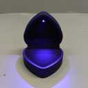 Luxury LED Lighted Ring Box - Heart Shaped Elegant Blue Ring Case for Wedding Rings, Perfect for Engagement, Proposal, Anniversary, Ceremony, and Gift Giving