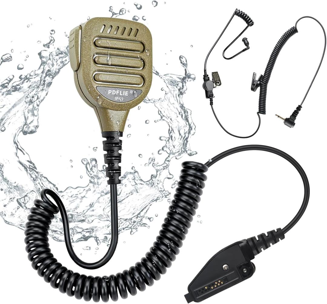 IP65 Waterproof Shoulder Mic for Kenwood Nexedge Radio NX-200 NX-210 NX-300 NX-3200 NX-3300 NX-3400 NX-410 NX-411 NX-5200 NX-5300 NX-5400