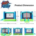 Action Air Bounce House, Outdoor Inflatable Bouncer with Blower, Large Jumping Area Bouncy Castle for Kids, 12.17 ft x 9.5 ft x 6.92 ft