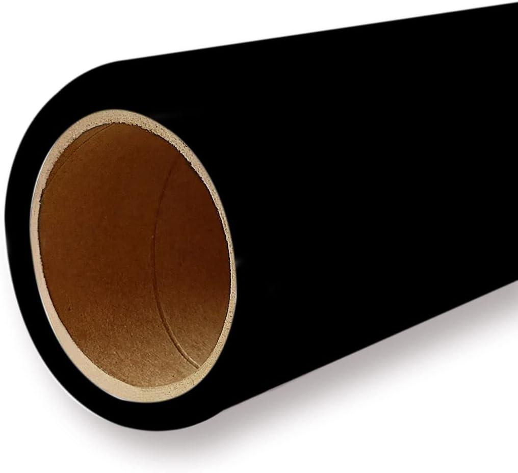 Yizhily Seamless Photogrphy Background Paper, Paper Backdrop Roll for Photoshoot, 53" x16', Ultra Black