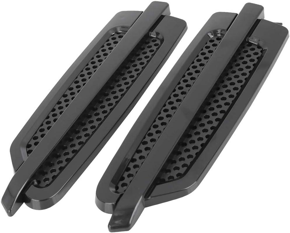 X AUTOHAUX 2pcs Air Flow Intake Cover Vent Decorative Bonnet Vent Hood Cover Black for Car