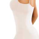 Womens Tummy Control Shapewear Seamless Full Bodysuit with Adjustable Straps Butt Lifting with Hook, Size: L/XL