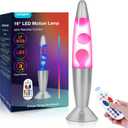 17 Color Changing Liquid Motion Lamp with Remote: 16 inches Large LED Night Lights, Christmas Gifts Table Lamp for Adults and Kids Bedroom,Home Decoration Mood Lighting, Pink Wax