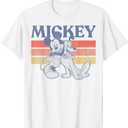 Disney Mickey and Friends Mickey and Pluto Retro Line T-Shirt, Small