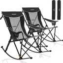SUNNYFEEL 2 Pack Oversized Folding Rocking Camping Chair 500lbs, 2 PC