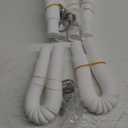 Pool Hoses for Above Ground Pools, 1.25 x 51 Inch Hose for Filter Pump, Compatible with Filter Pump 607, 637 (4 Hoses + 8 Metal Clamps)
