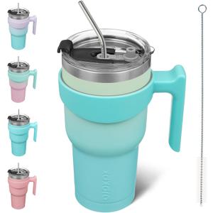 BJPKPK 30 oz Tumbler With Handle And Straw Lid Stainless Steel Travel Coffee Insulated Tumbler Cups,Mint BJPKPK 30 oz Tumbler With Handle And Straw Lid Stainless Steel Travel Coffee Insulated Tumbler Cups,Mint