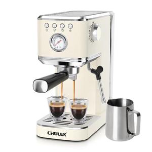 CHULUX Slim Espresso Machine with 12oz SUS304 Milk Pitcher