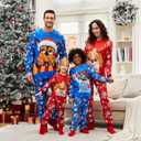 Paw Patrol Family Matching Christmas Pajamas Set for Holiday Mommy and Me Cartoon Print Cozy PJs for Kids & Adults (XS)