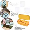 Stanley Ice Mold, Ice Cube Tray for Stanley Cup with Lid and Bin for 20 30 40 oz Tumbler Cup, Cylinder Ice Maker for Drinks, Coffee and Cocktails, Whiskey, Easy to Release (Yellow)