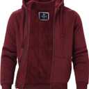 Facitisu Flannel Hoodies for Men Sherpa Lined Heavy Fleece Plaid Jacket Mens Coats Plus Size Big Tall (4X-Large)