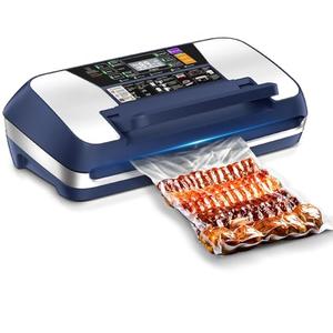 95kpa Vacuum Sealer Machine, Commercial Full Automatic Food Sealer, Vacuum Sealer for Food with Cutter, 10 Pre-cut Bags & Bag Rolls and Accessory Hose, Fully Starter Kits, Dark Blue