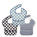 GRID STYLE | GLLQUEN BABY WATERPROOF BIBS 3 PACK | 3-24 MONTHS
