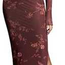 XinFSh Women's Fall Long Sleeve Bodycon Maxi Dress Mesh Ruched Formal Wedding Guest Cocktail Dresses, Medium