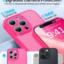 Shockproof for iPhone 16 Pro Case, [Full Camera Protection] [Military-Grade Drop Protection] Protective Anti-Yellow Slim Translucent Skin-Friendly for iPhone 16 Pro Phone Case, Hot Pink
