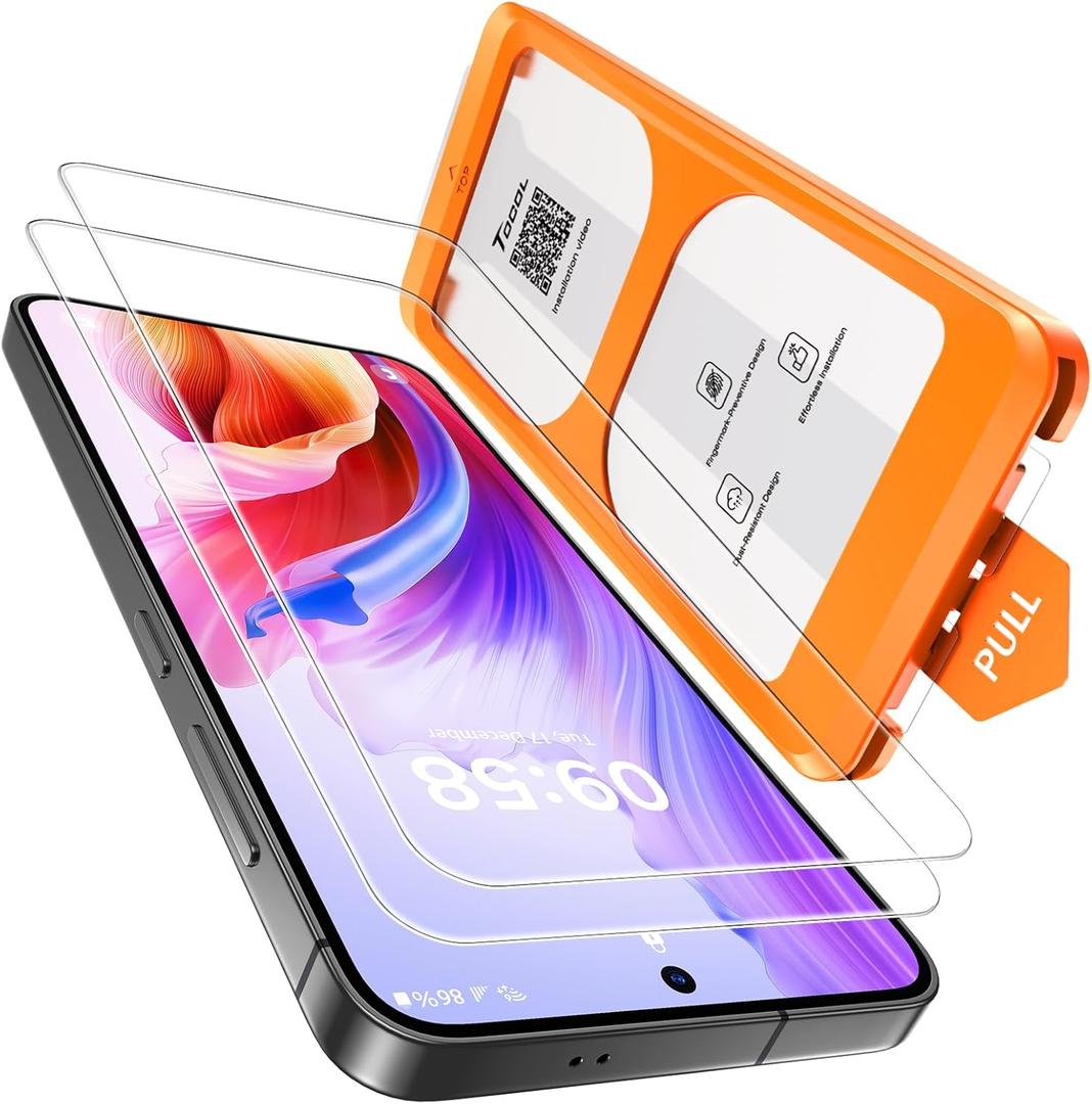 TOCOL Screen Protector for Samsung Galaxy S26 Plus, Easy Installation
Bubble Free, Tempered Glass 9H Hardness, Shatterproof, Military-Grade, Anti-fingerprint, Anti-Scratch, HD Clears