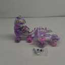 Unicorn Doll Kids Toddler Roller Skates for Girls,WESKIFAN Quad Skating Shoes with Shiny Light up Wheels&Adjustable Sizes Beginners rollerskates for Birthday Xmas Gifts,Patines para Nias Nios (S(10~13J), Purple)