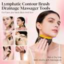 2 x Lymphatic Contour Face Brush, Lymphatic Drainage Brush,Gua Sha Facial Tools for Lymphatic Drainage,Silicone Soft Head Dry Brush and Wet Brush Use