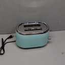 MELLERHOME Retro Toaster 2 Slice, 7 Browning Levels, 3 Functions (Reheat, Defrost, Cancel), Stainless Steel Features, Removable Crumb Tray, Under Base Cord Storage, Turquoise