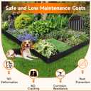 Corrugated Garden Edging,12"20Ft Galvanized Steel Landscape Edging & Lawn Edging Border,Metal Garden Border for Flower Beds,Garden,Lawn,Raised Beds & Tree Surrounds(Black)