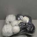 Winlyn 14 Pcs Assorted Sizes Artificial Black and White Pumpkins Decorative Pumpkins Foam Pumpkins Faux Halloween Pumpkins for Gifts Fall Halloween Table Centerpiece Mantel Decor DIY Craft Project