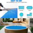 Solar Bubble Hot Tub Spa Cover for 6FT Round Circle Inflatable Swimming Pool Blanket Thermal Floating Insulation 16 Mil Bubble Solar Covers for Indoor Outdoor Spa Hot Tub Wrap Covers