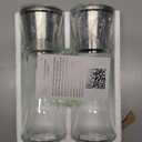 Home EC Premium Stainless Steel Sea Salt and Pepper Grinder Set of 2 - Adjustable Ceramic - Tall Glass Salt and Pepper Shakers - Kitchen Spice Mill W/Funnel & EBook