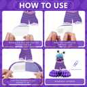 9Pcs Monster Birthday Party Decorations Blue Green Purple Honeycomb Centerpieces Cartoon Monsters Themed Table Toppers for Kids Birthday Baby Shower Party Supplies Table Decoration