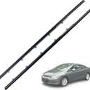 2PCS Weatherstrip Window Moulding Trim Seal Belt Driver & Passenger Side Fit for Honda Civic Coupe 2D 2012-2015 Replace # 72410-TS8-A01, 72450-TS8-A01, 72410TS8A01