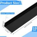 Sasylvia 10 Pcs Wall Corner Protector Guards, 1 x 1/2 x 36 Inches Avoid Scratching Scuffs, Black Vinyl Corner Trim Molding, Ease Install & Cleaning for Door Countertop Furniture Cabinet Protection