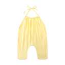 JingleBaBa Girls Lace Up Slouch Jumpsuit Casual Sleeveless Romper Kids Strap Overalls With Side Pockets 4-5T