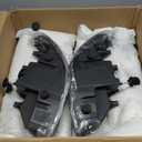 Headlights for Peterbilt 387 325 330 335 337 340 348 382 384 386 Truck High and Low Beam Bulb Left Driver and Right Passenger Side Pair LED Headlamp(Black)