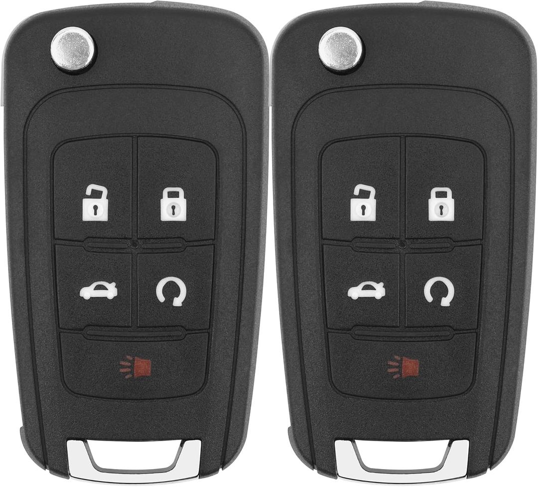 Key Fob Replacement for 2014-2019 Buick Encore/ 10-12 Allure/ 10-16 Lacrosse/ 11-17 Regal/ 12-17 Verano/ 10-19 Chevy Equinox Camaro/ 11-16 Cruze Malibu/ 14-19 Impala/ 12-17 Sonic Keyless,2Pcs