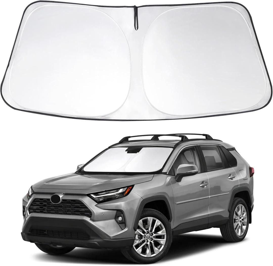 Windshield Sun Shade Custom Fit 2019-2023 2024 2025 2026 Toyota RAV4 RAV-4 Accessories Front Window Sunshade Auto Interior Sun Visor Heat Protection