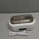 BYASKZIV Ultrasonic Jewelry Cleaner, 48KHz Ultrasonic Cleaner Machine for Jewelry, Eyeglasses, Rings, Watch Strap, Dentures-Dual Cleaning Modes, 304 Stainless Steel Tank (White)